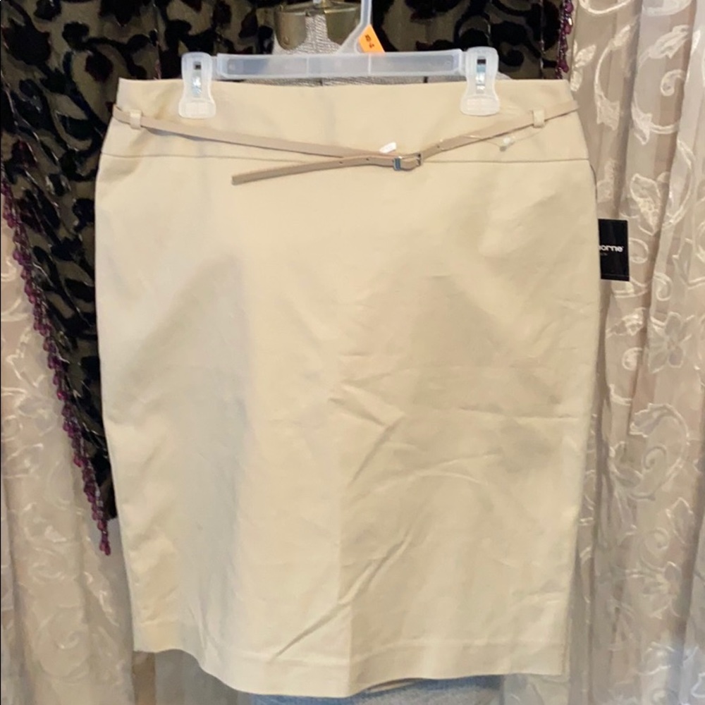 NWT Liz Claiborne Career lined skirt SZ:14 beige
